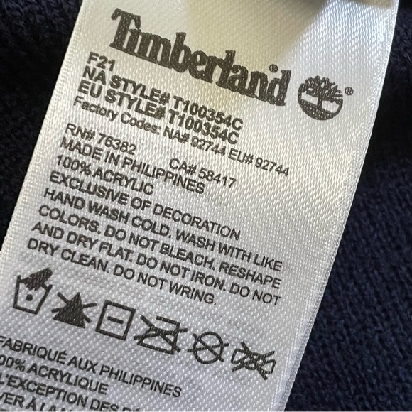 Timberland Men’s Cuffed Beanie Winter Hat Lightweight T100354C 451 Navy NWT - Picture 13 of 14